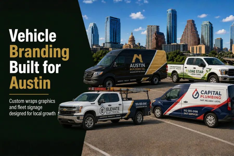 Austin Sign Masters vehicle signage solutions for contractors fleets and businesses