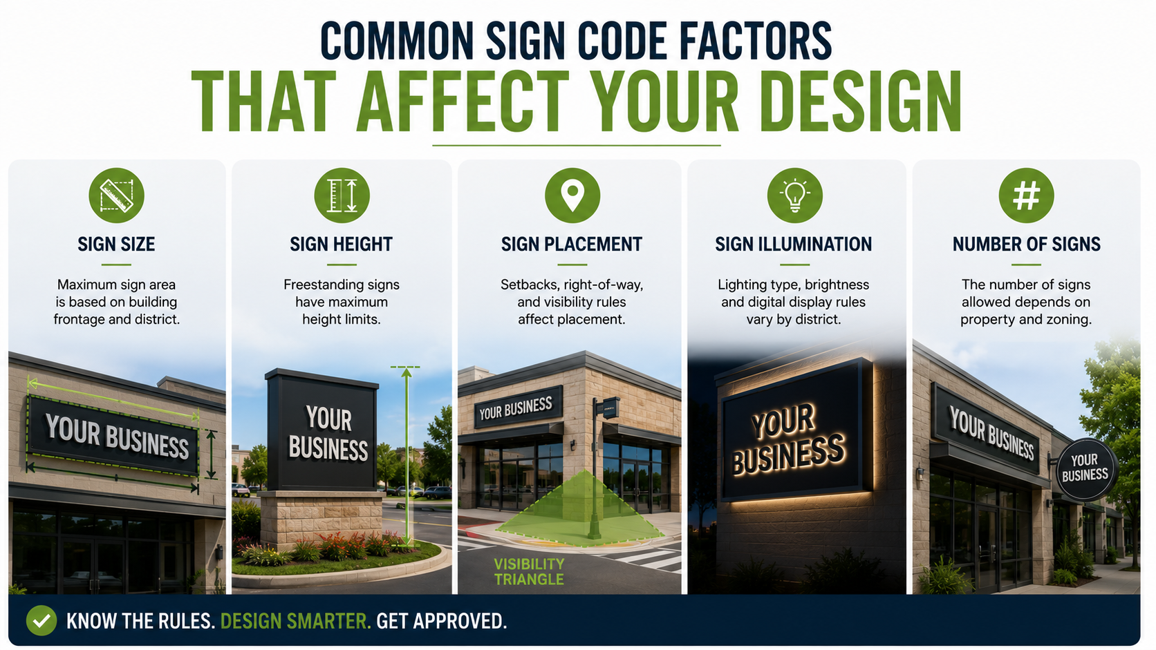 Austin sign regulations size height placement and illumination factors