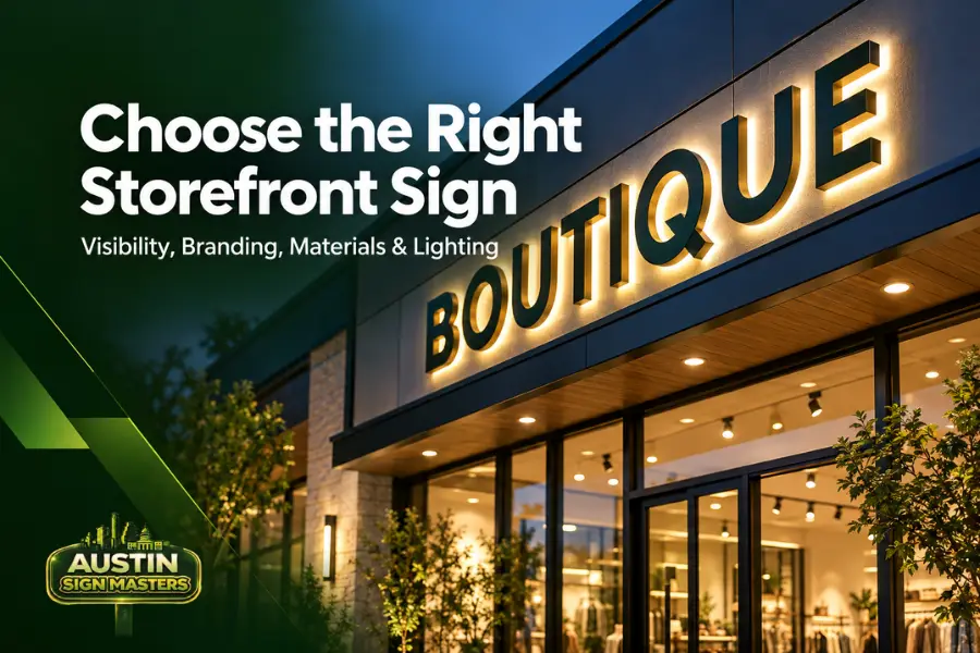 Custom storefront signs for Austin businesses
